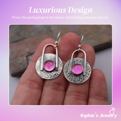 Faith | Lavender Eclipse | Silver Earrings