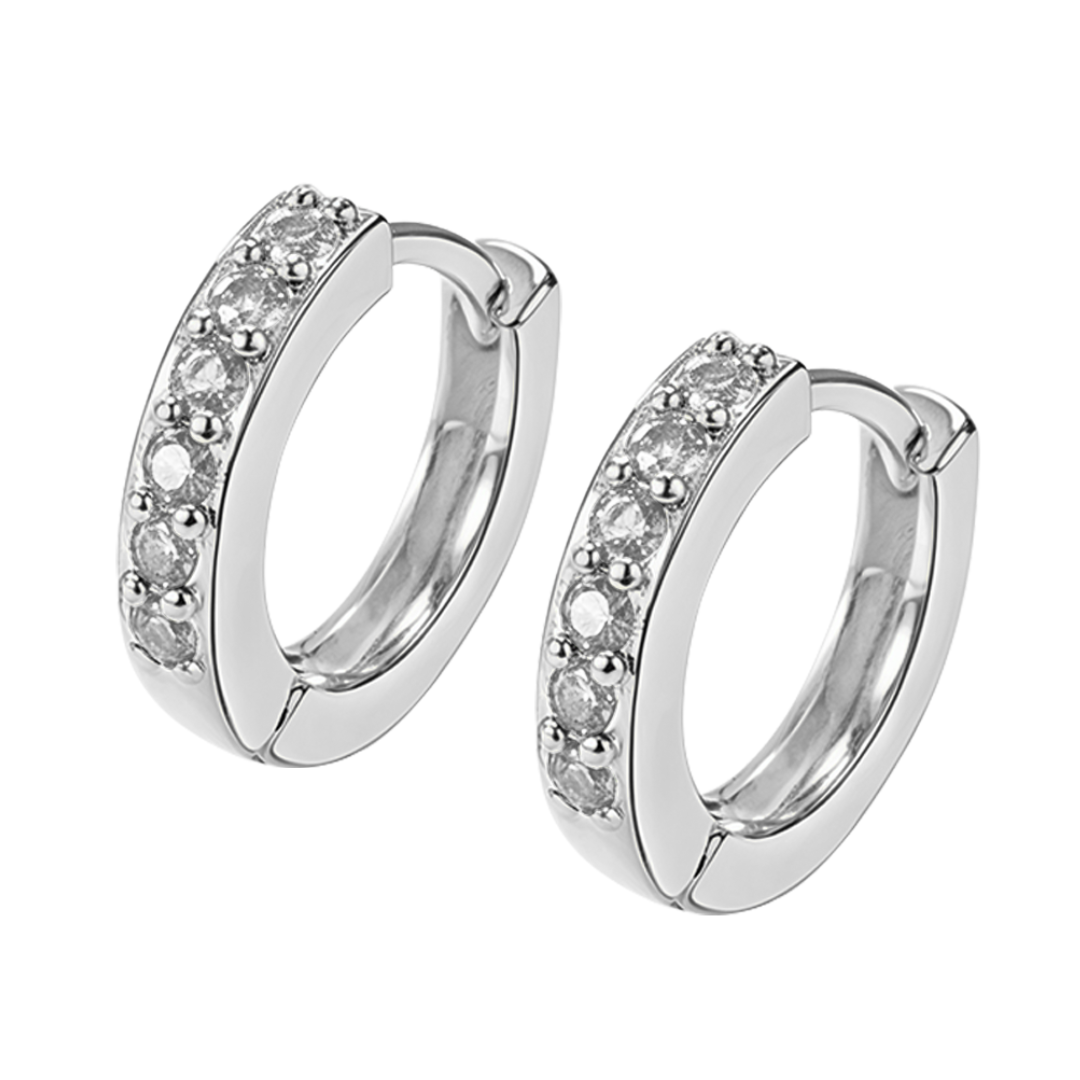 Esme | Hoop Vibrant Glow | Silver Earrings