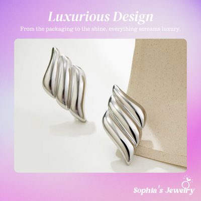 Klara | Sparkling Twist | Silver Earrings
