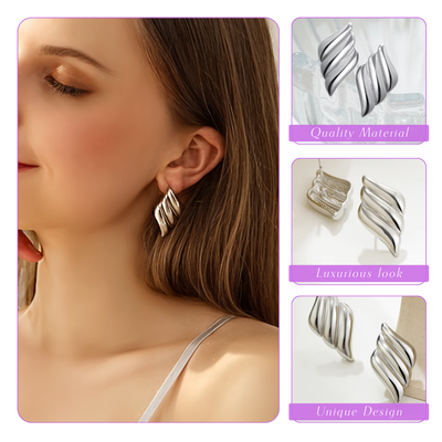 Klara | Sparkling Twist | Silver Earrings