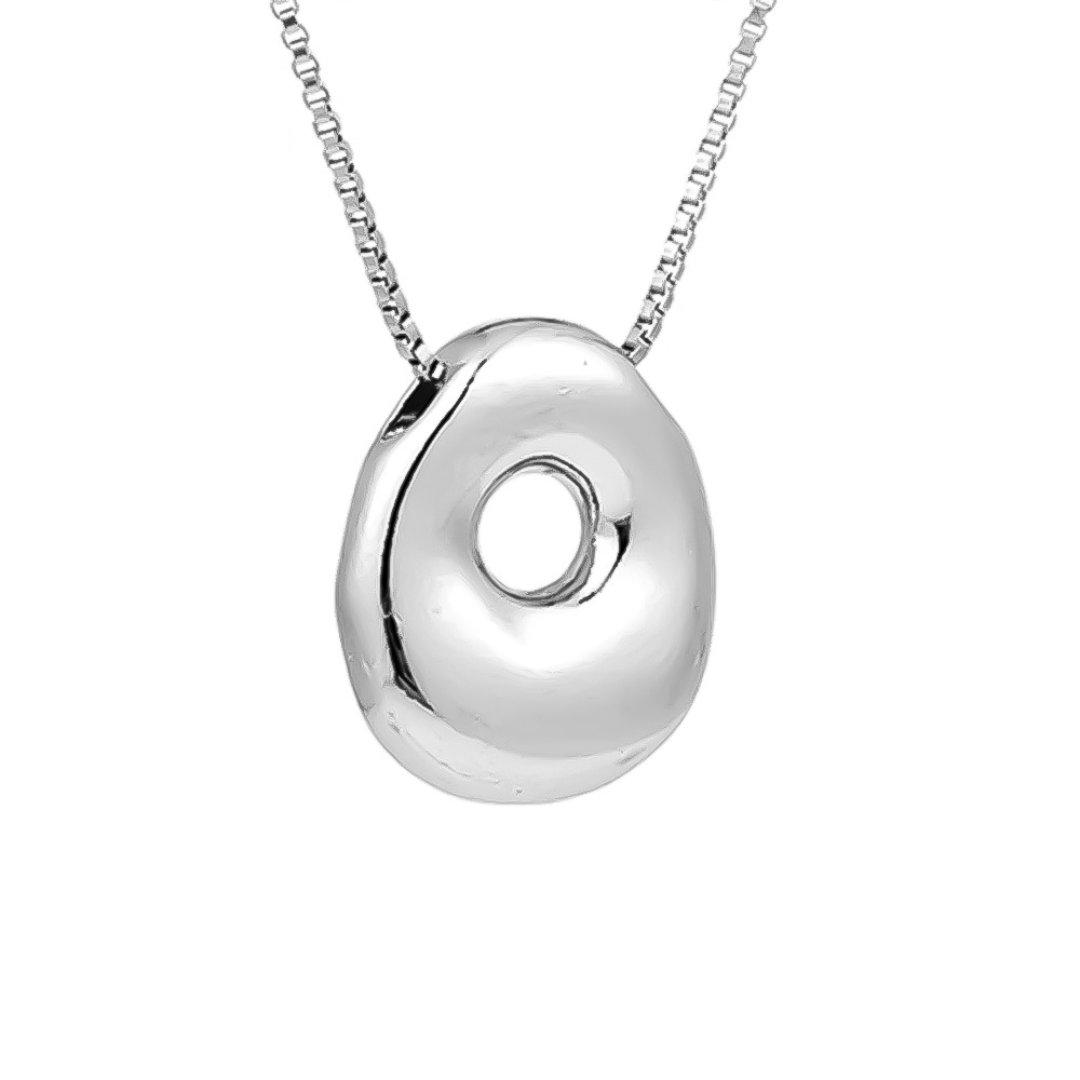 Seraphina | Bubbly Letters | Silver Necklace
