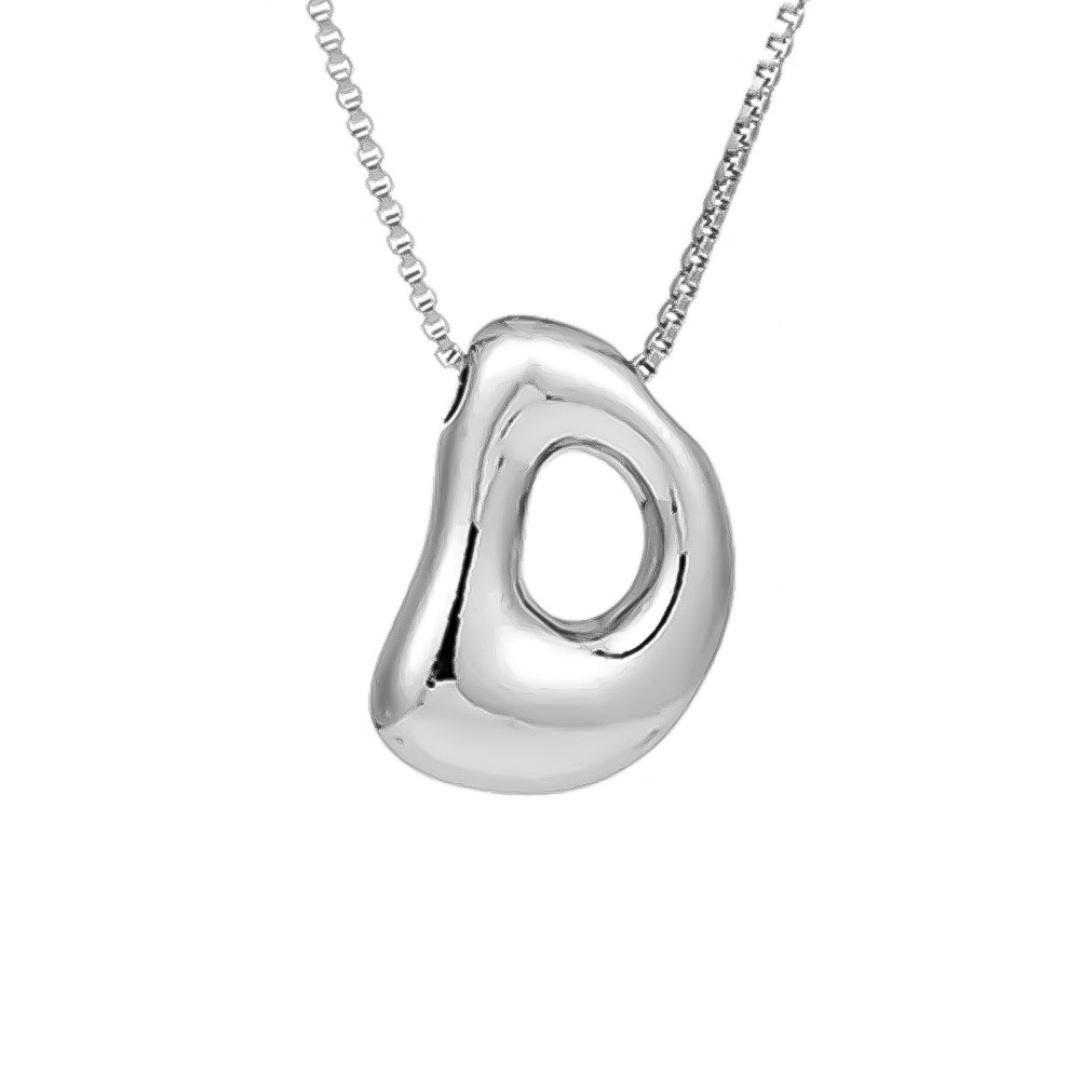 Seraphina | Bubbly Letters | Silver Necklace