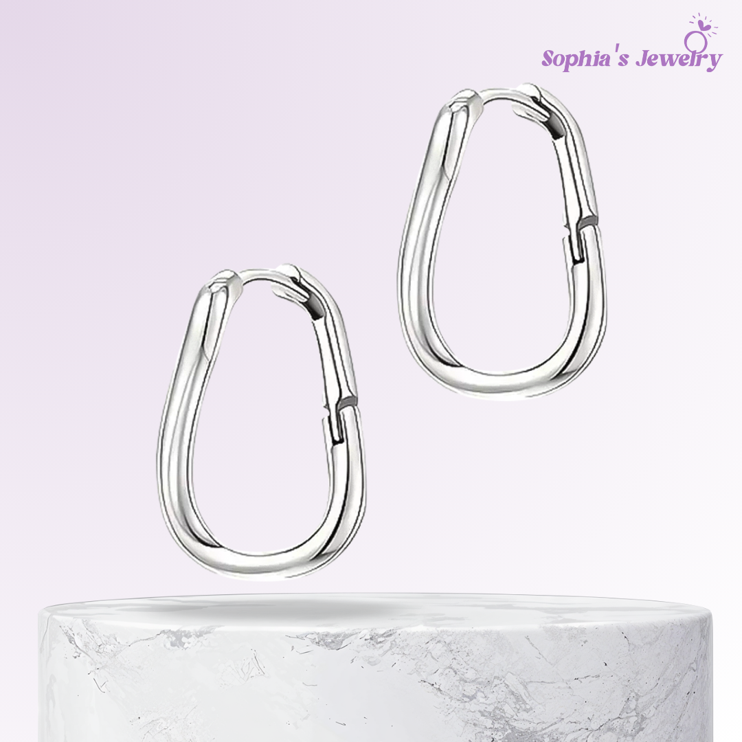 Nora | Minimalist Chic Hoops | Silver Earrings
