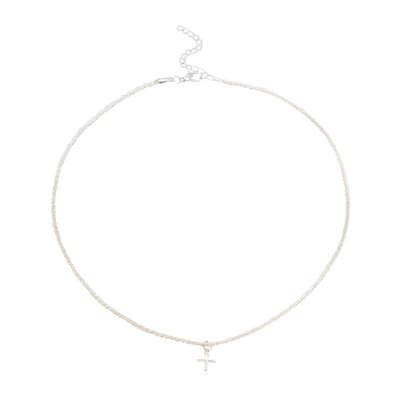 RadianceDuo | Square and Cross Zirconia Pendants | Silver Necklace